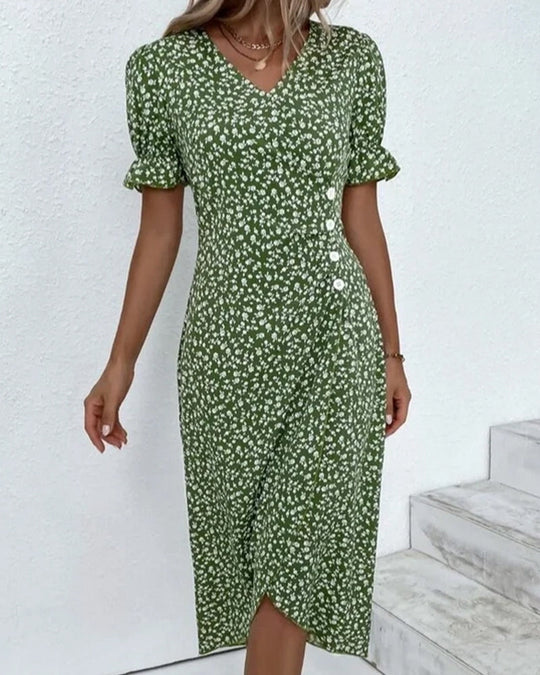 Ellaine – Floral summer dress with tummy coverage