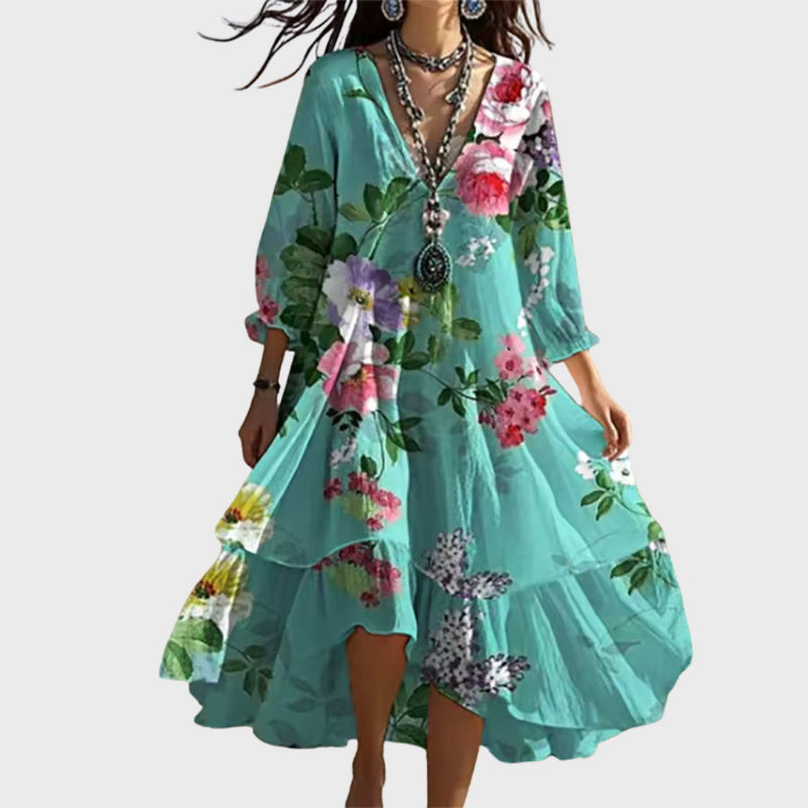 Shane – Flowing Floral Midi Dress