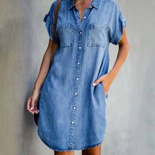 Mira – Elegant Denim Dress