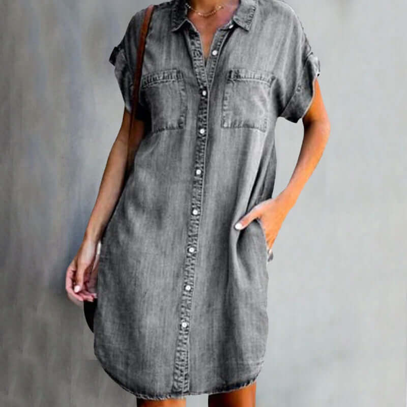 Mira – Elegant Denim Dress