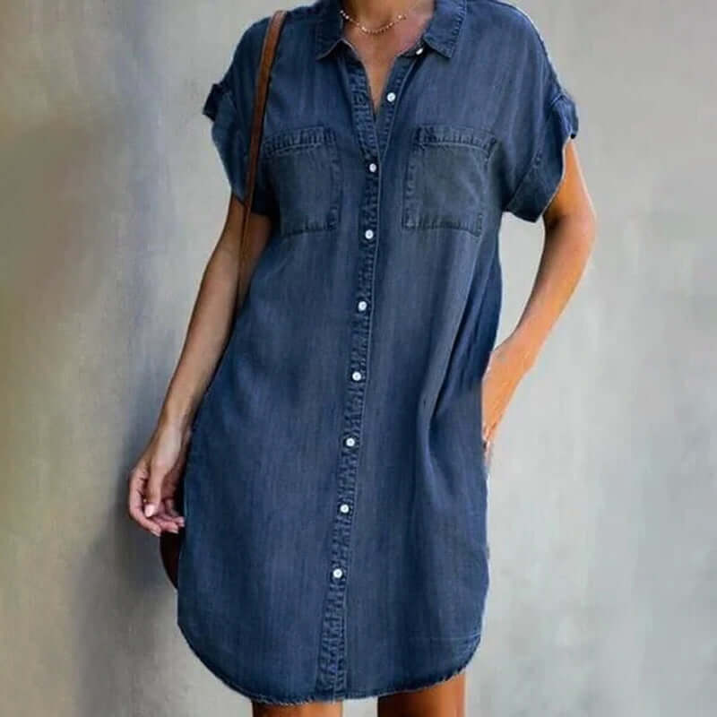Mira – Elegant Denim Dress