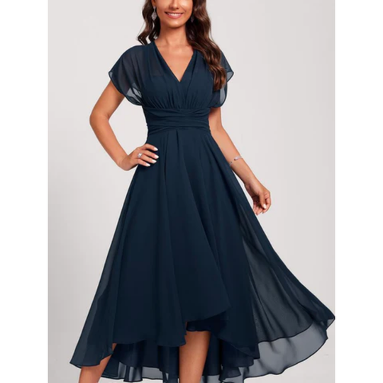 Annie – Flared V-Neck Midi Dress