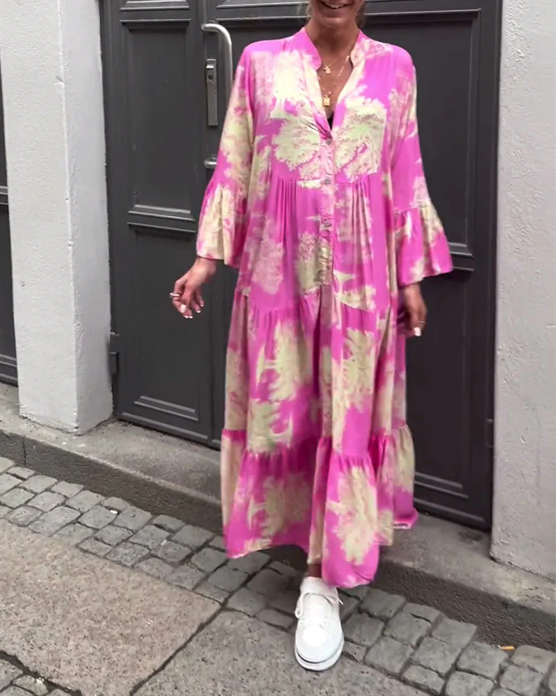 Theresa – Long Ruffled Dress