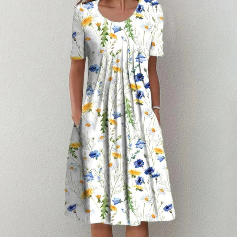Emelie – Elegant Layered Tummy-Coverage Dress
