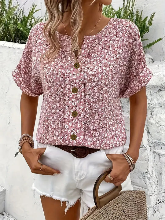 Velma - Elegant Floral Blouse