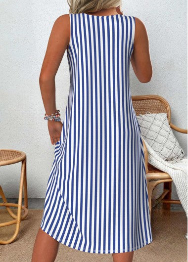 Heidi – Sleeveless Striped Summer Dress