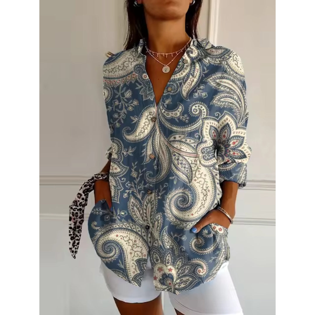 Caroline – Printed Classic Blouse