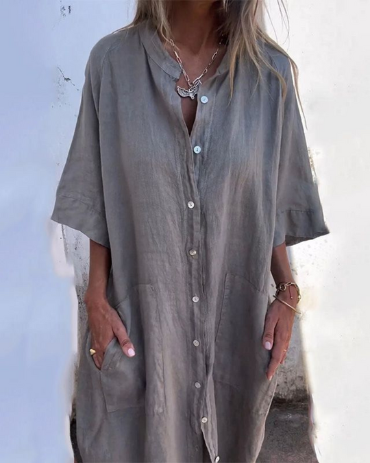 Camila – Relaxed Boho Shirt Dress