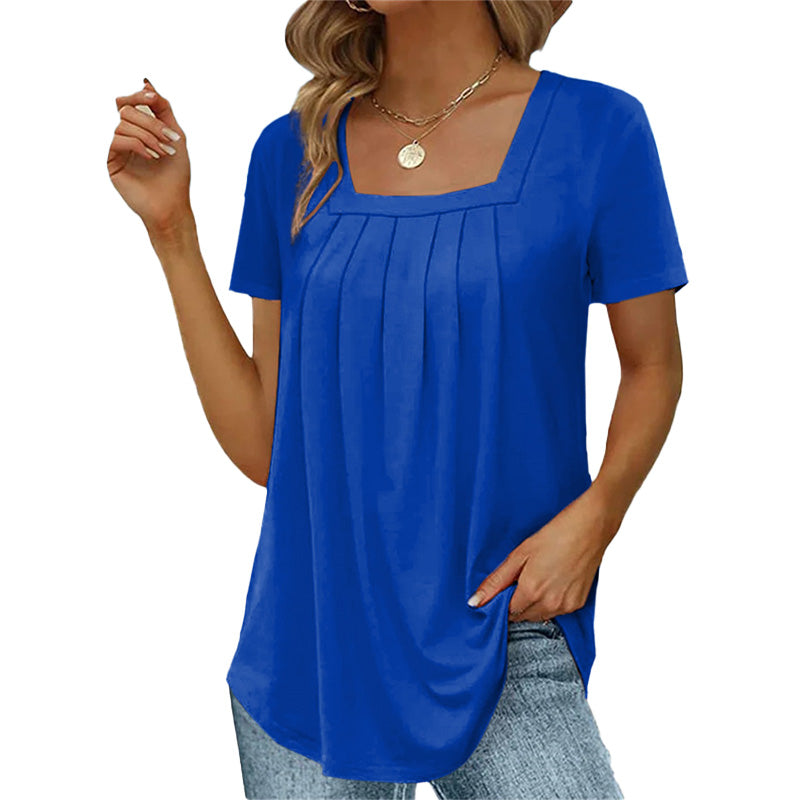 Elizabeth – Lightweight Pleated Summer Blouse