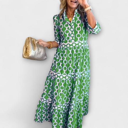 Amira – Chain Print Midi Dress