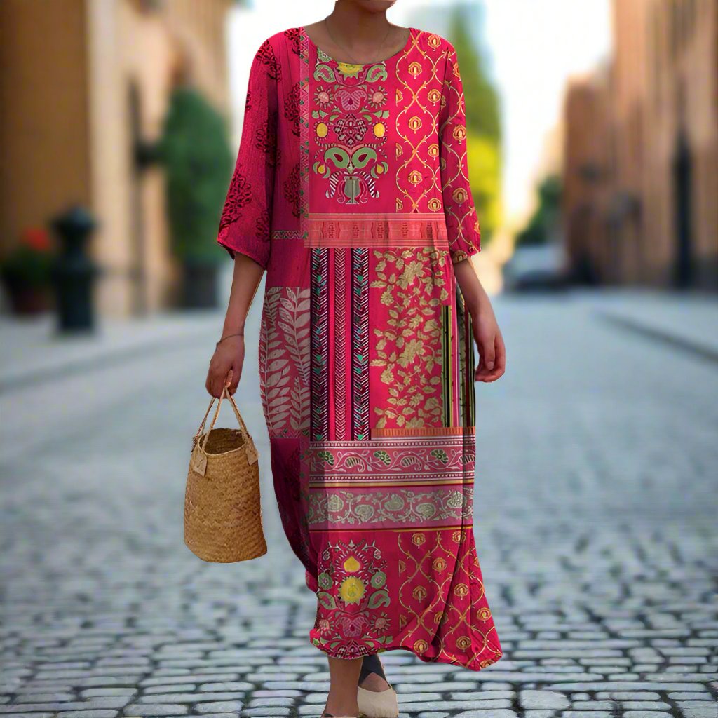 Jillian – Flowy Ethnic Summer Dress