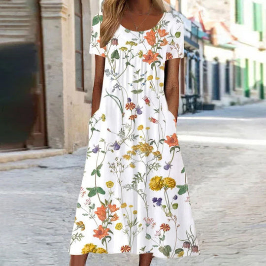 Layla – Boho Floral Midi Dress