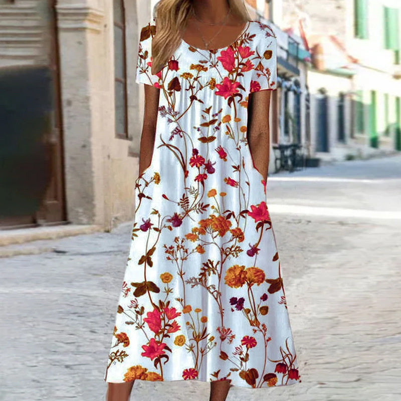 Layla – Boho Floral Midi Dress