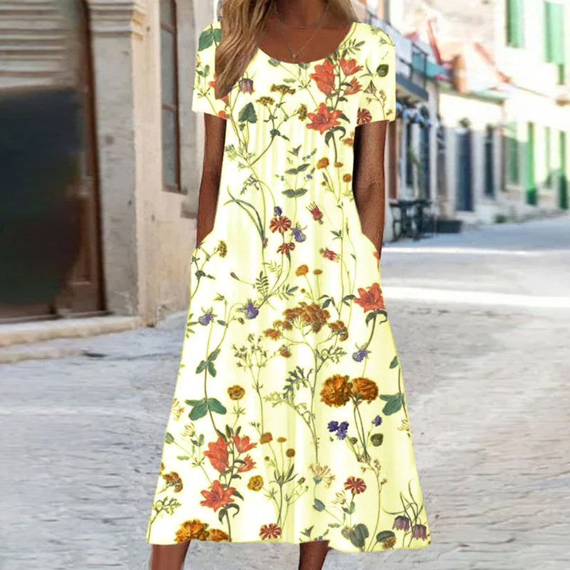 Layla – Boho Floral Midi Dress