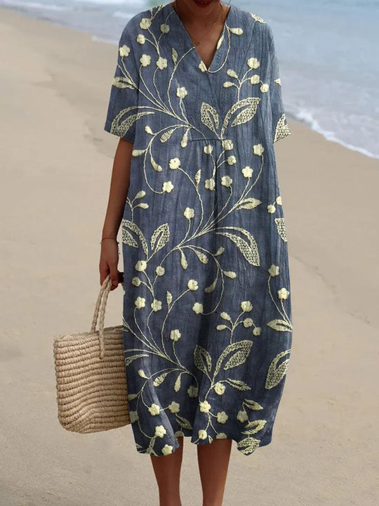 Ivy – Vintage Floral Cotton Dress