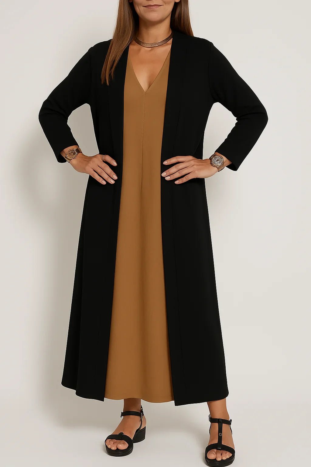 Janine – Elegant Maxi Dress with Matching Cardigan