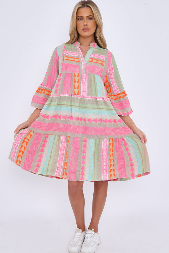 Alyssa – Colorful Ethnic Summer Dress