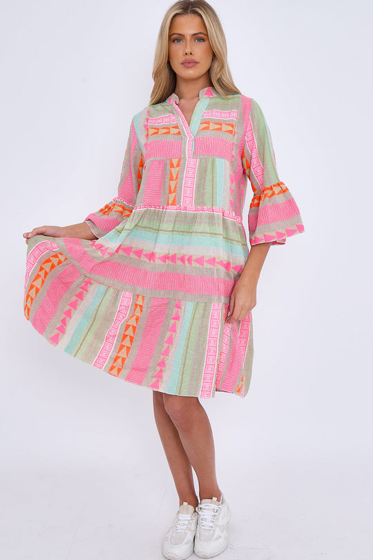 Alyssa – Colorful Ethnic Summer Dress