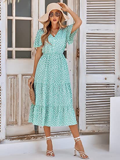 Nessa – Polka-Dot Midi Dress