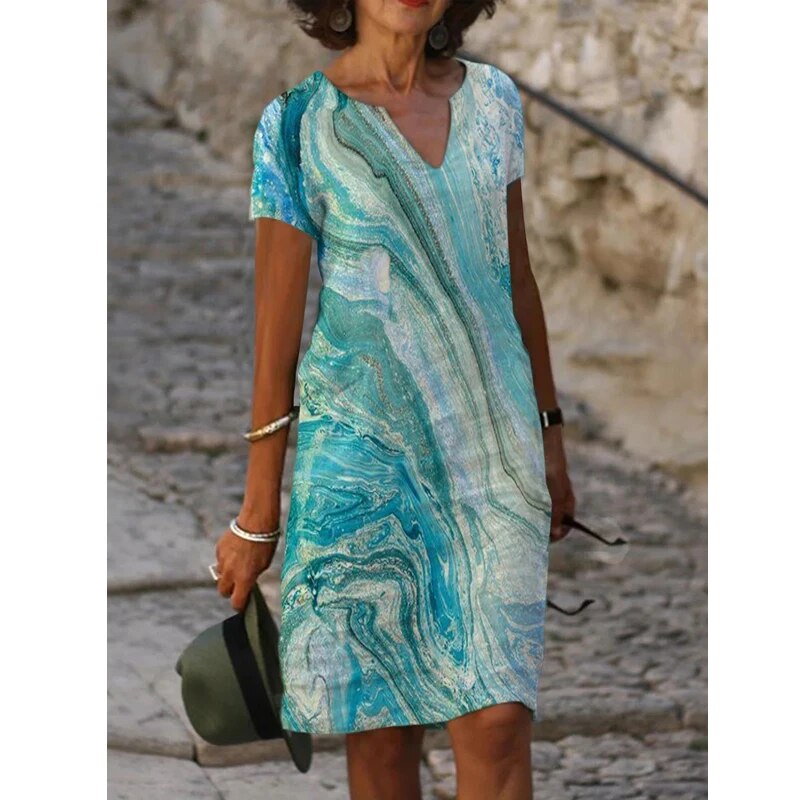 Jasmin – Elegant V-Neck Dress