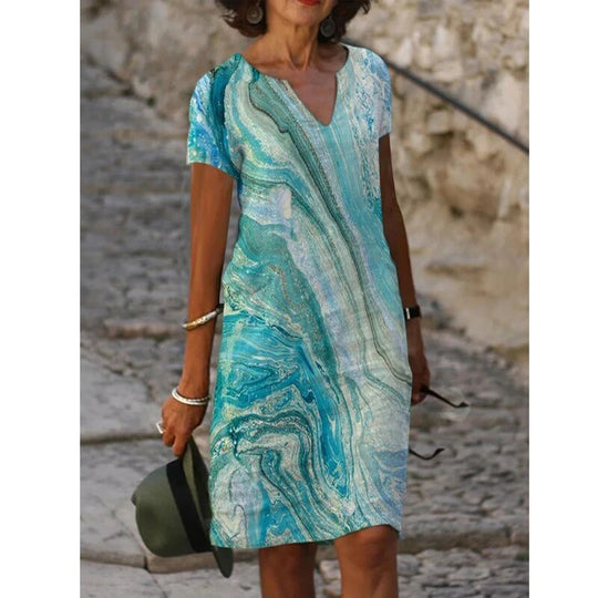 Jasmin – Elegant V-Neck Dress