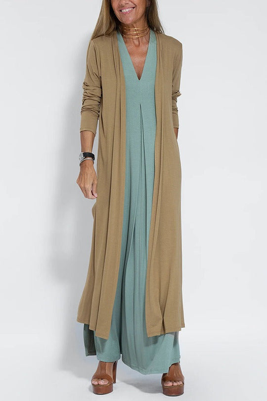 Janine – Elegant Maxi Dress with Matching Cardigan