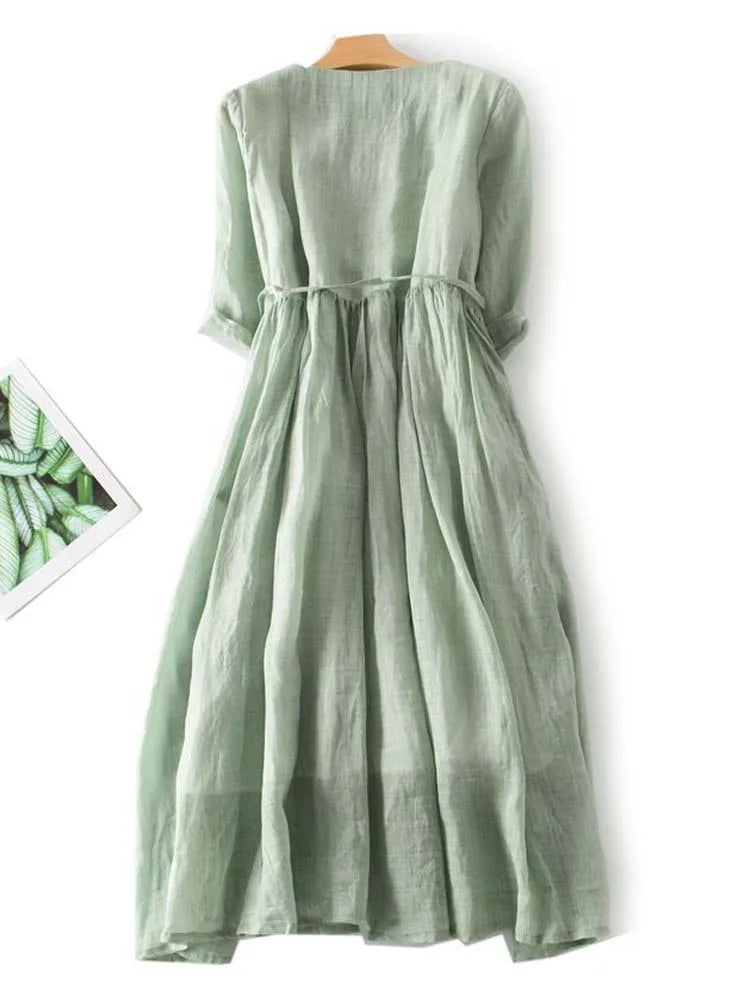 Cecilia – Boho Linen Summer Dress