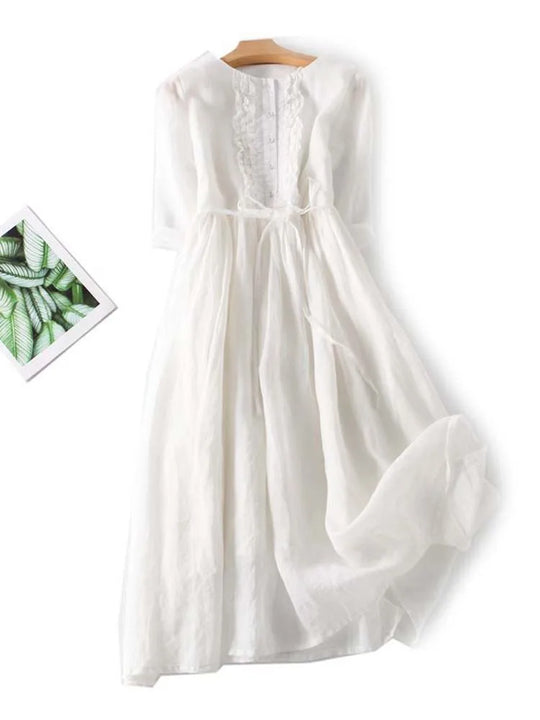Cecilia – Boho Linen Summer Dress