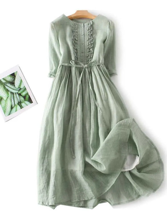 Cecilia – Boho Linen Summer Dress