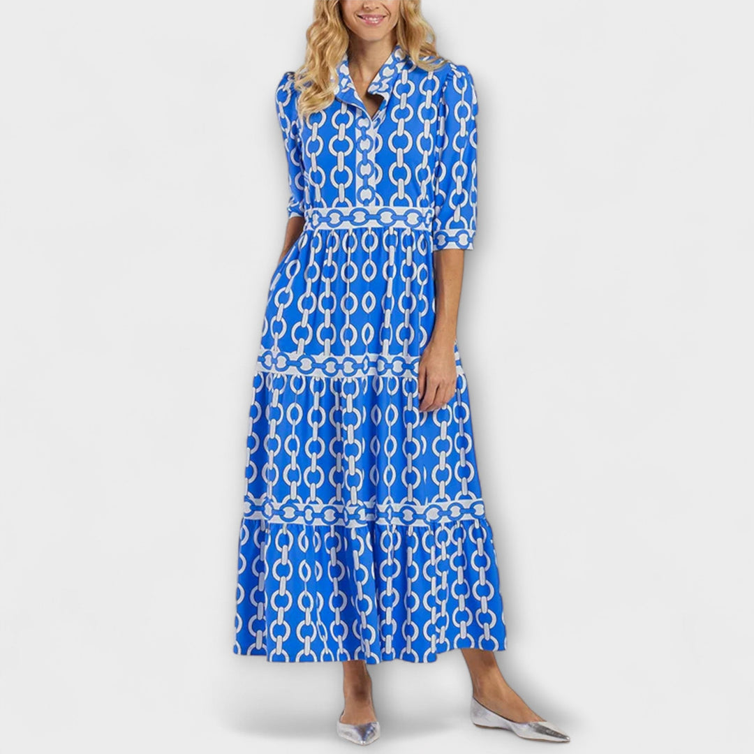Amira – Chain Print Midi Dress