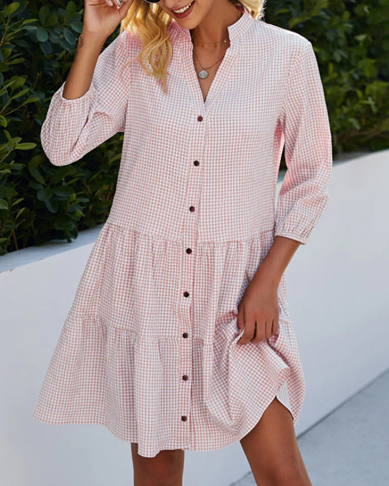 Cienna – Elegant Button Dress