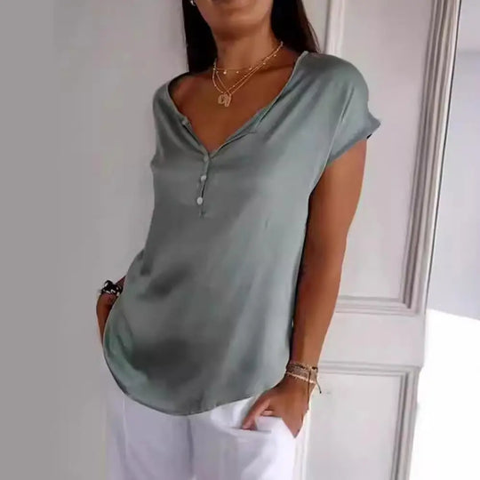 Yana – Elegant V-Neck Top