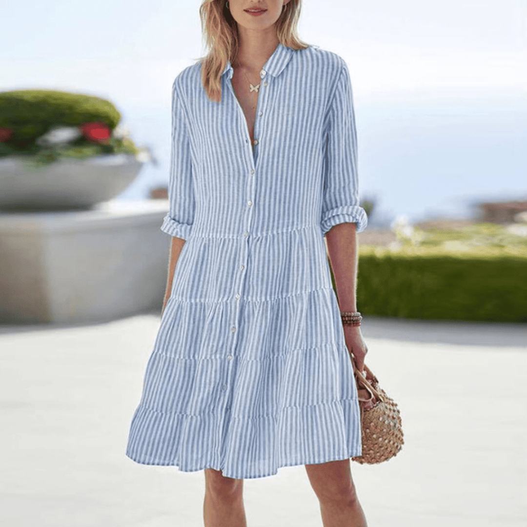 Lindsey – Striped A-line Summer Dress