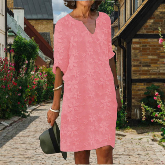 Patricia – Floral V-Neck Midi Dress