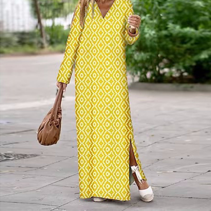 Ana – Printed Boho Maxi Dress