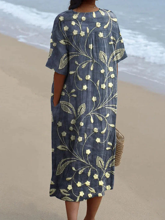 Ivy – Vintage Floral Cotton Dress